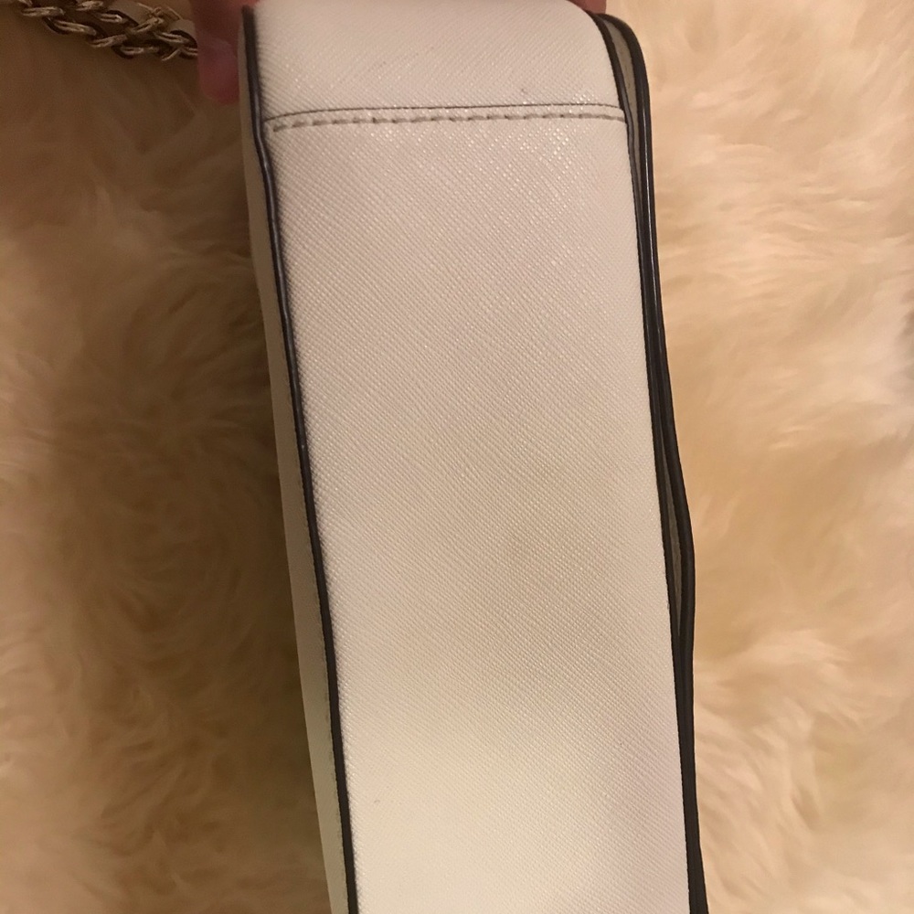 Tory Burch White Crossbody Bag Robinson weave crosshatch pattern  purse - Picture 2 of 6